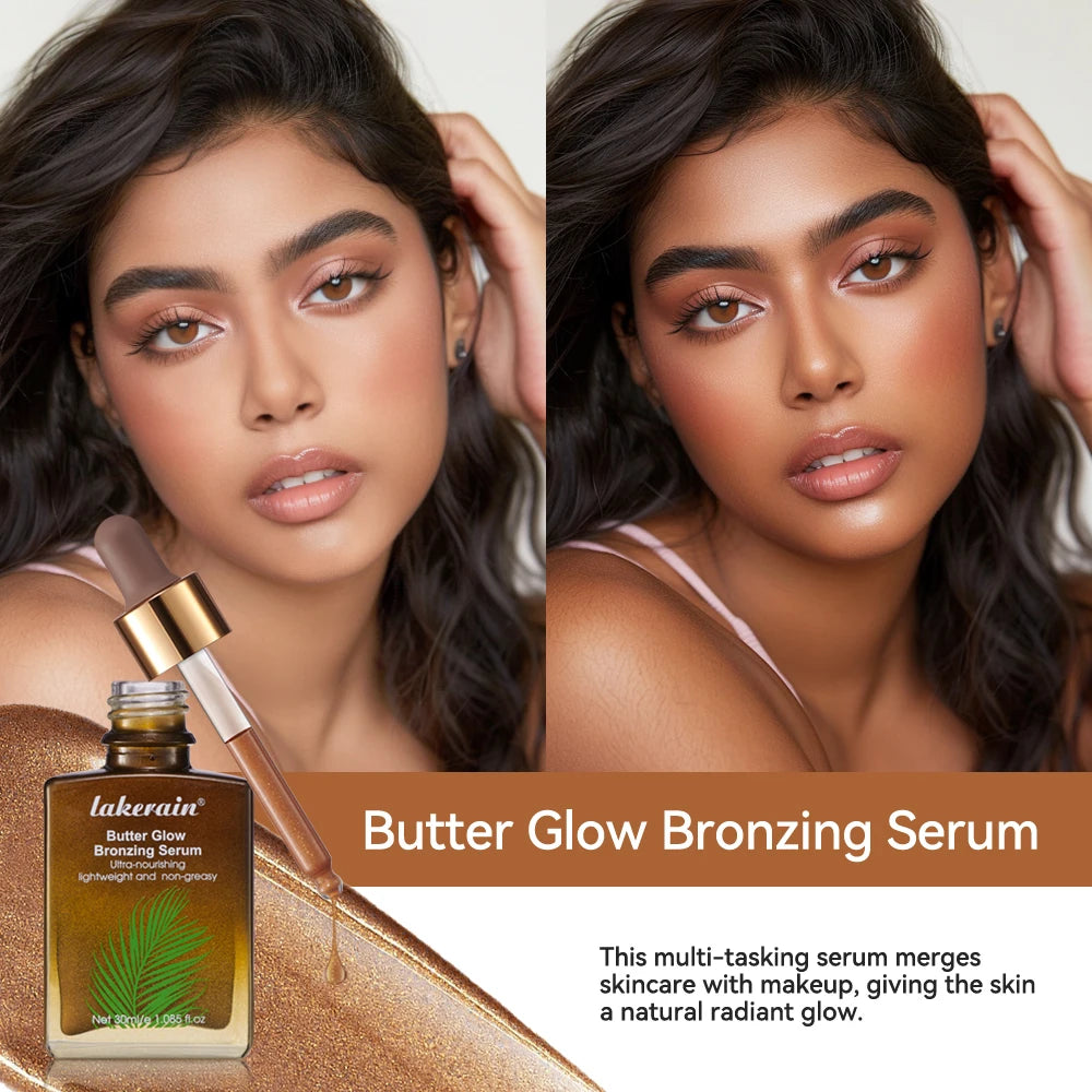 Butter Glow Bronzing Serum Innovative Nourishing Skincare Bronzing Drops for Radiant Natural Sunkissed Complexion Sunkissed Glow