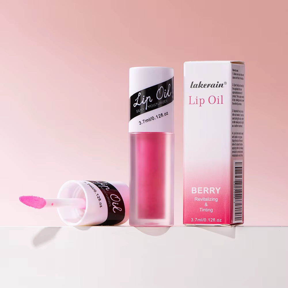 Korean Lip Oil Appleberry Lip Stain Gift Long-Lasting Moisturizing Plumping Revitalizing for Dry Lips No Peel off Lip Tint